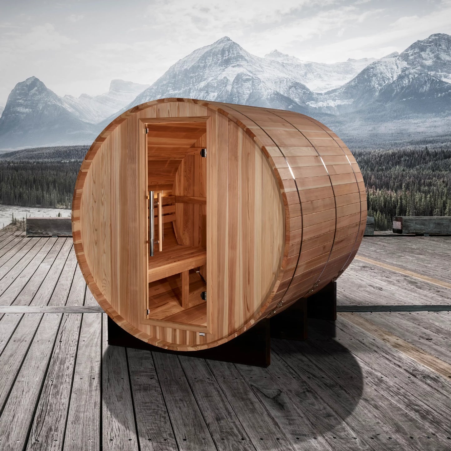 Arosa 4-Person Outdoor Barrel Sauna