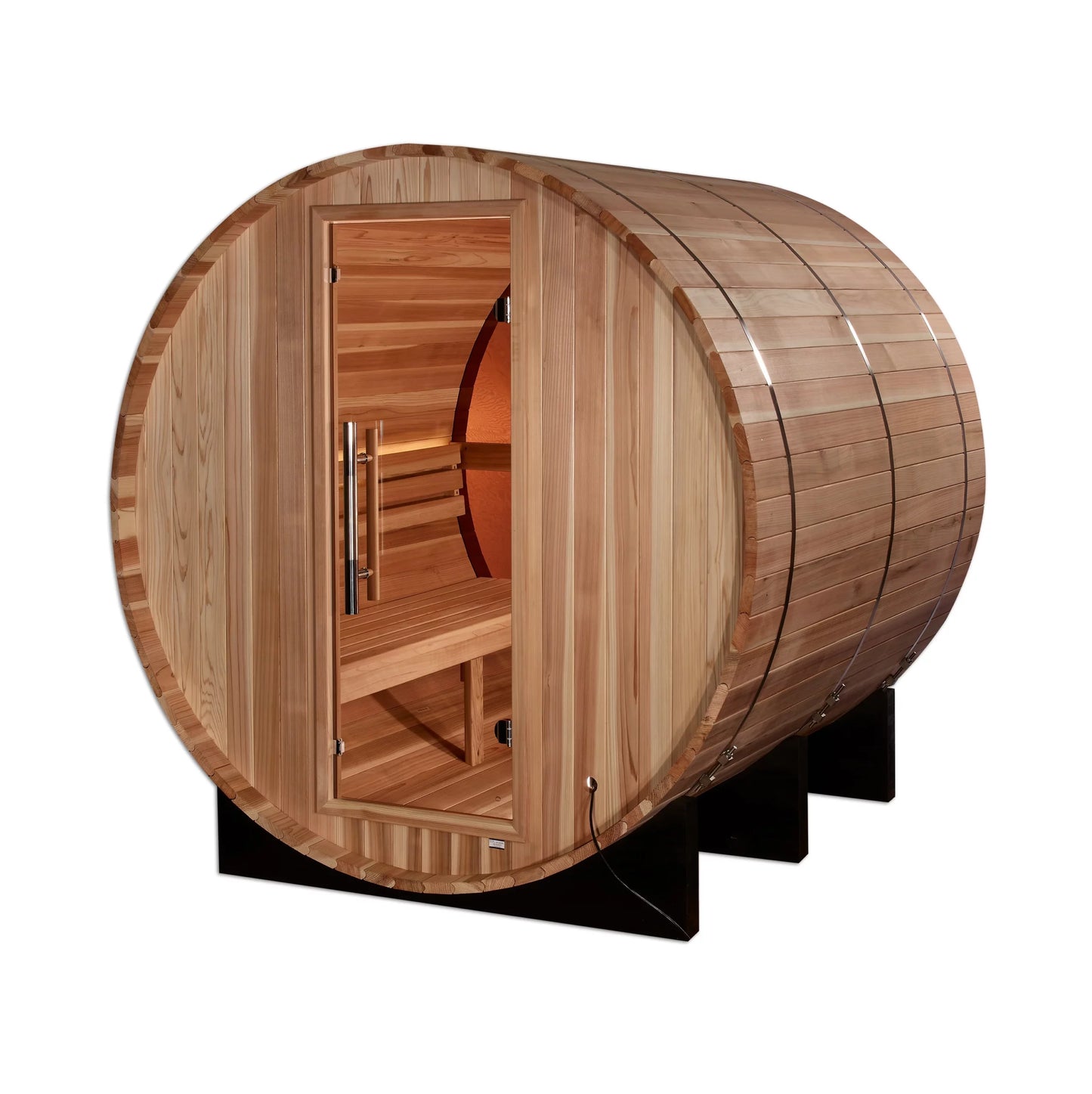 Zurich 4-Person Outdoor Barrel Sauna with Bronze Privacy Glass